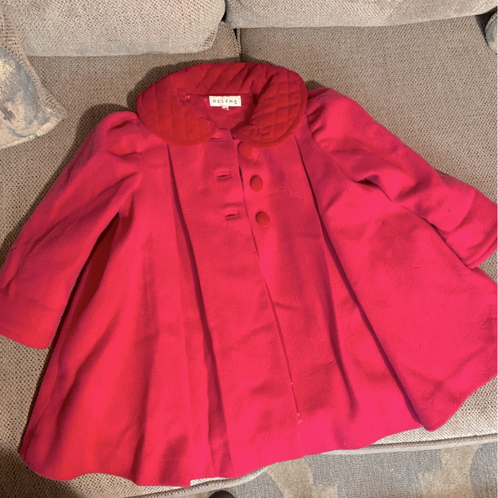 Hot pink pea coat